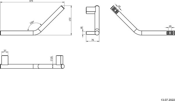 Haltegriff Alterna piana-gewinkelt Verchromt image number 1