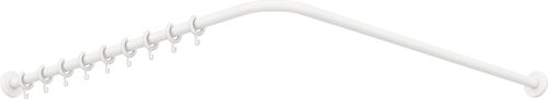 Duschvorhangstange L-Form Hewi 900 Weiss matt