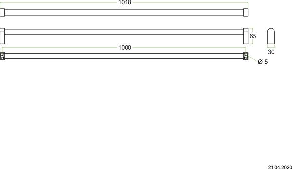 Badetuchstange Alterna one Verchromt image number 1