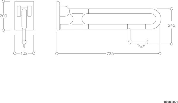 Klappgriff Nosag Nylon Serie 300 Dunkelrot image number 1