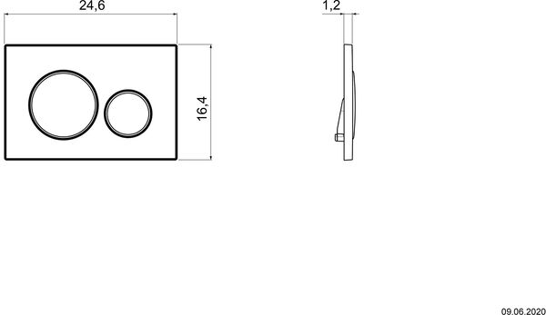 Bet&auml;tigungsplatte Geberit Sigma20 round Weiss matt image number 1
