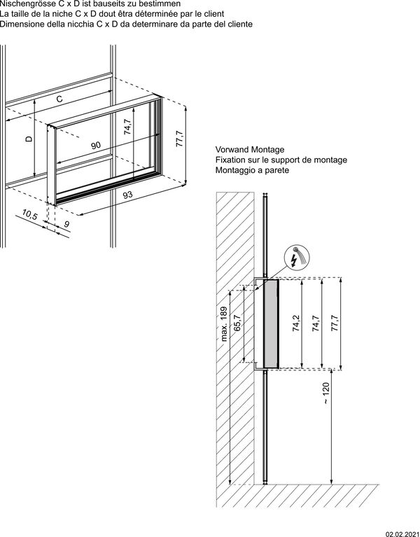 Einbaurahmen Universal E742 image number 1