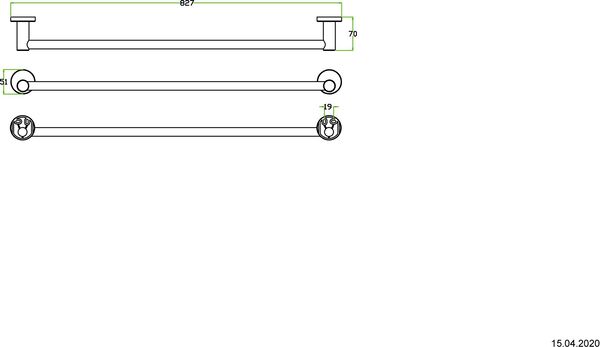 Badetuchstange Alterna rondo Verchromt image number 1