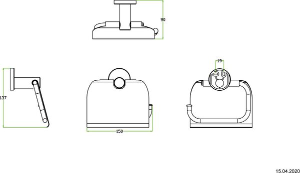 Papierhalter Alterna rondo Verchromt image number 1