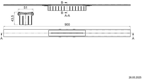 Duschrinne Alterna laina Schwarz matt image number 1