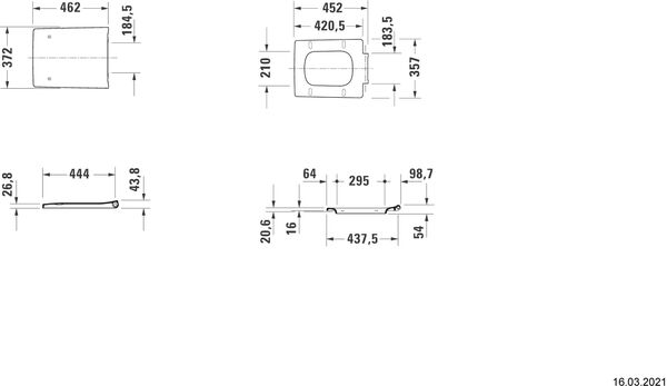Klosettsitz Duravit Viu Weiss image number 1