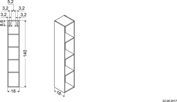 Regalelement Duravit L-Cube Graphit supermatt image number 1