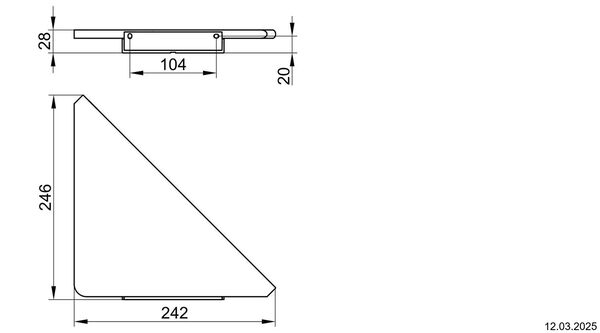 Eckduschablage Keuco Aveno Schwarz matt image number 1