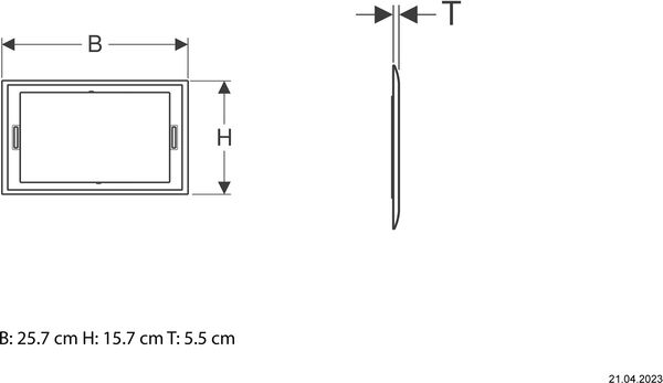 Abdeckrahmen Geberit Schwarzchrom image number 1