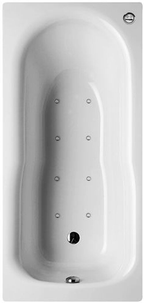 Whirlwanne Alterna steel kombi air Weiss D&uuml;sen und Garnituren verchromt