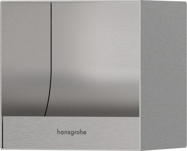 Niche murale porte-papier Hansgrohe XtraStoris Original Acier inoxydable bross&eacute; image number 0