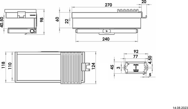 Duschkorb Bodenschatz Signa Schwarz matt image number 1