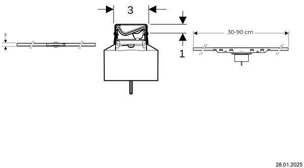 Duschrinne Geberit CleanLine50 Edelstahl geb&uuml;rstet image number 1