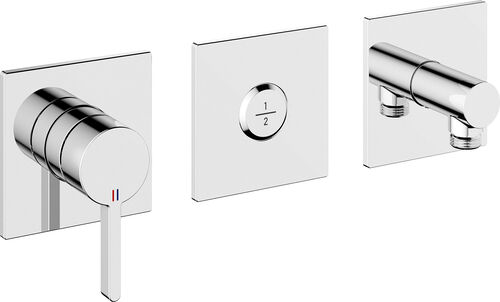 Bademischer-Endmontageset KWC Homebox Bevo Verchromt