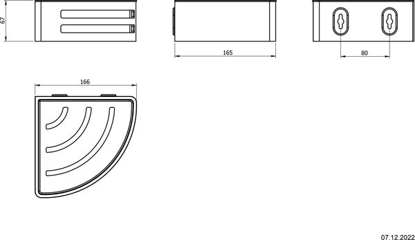 Duschkorb Alterna piana Schwarz matt image number 1