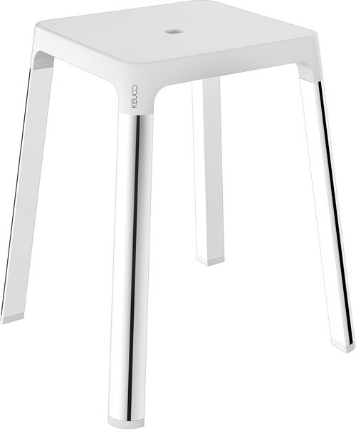 Bad-Hocker Keuco Collection Axess Verchromt Sitzfl&auml;che weiss