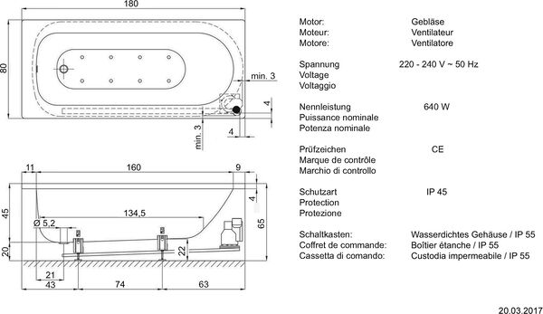 Whirlwanne Alterna steel air Weiss D&uuml;sen und Garnituren verchromt image number 1