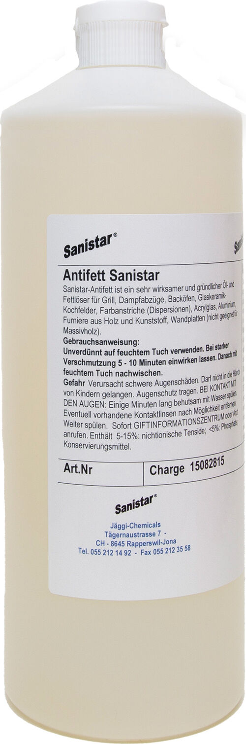 Reinigungsmittel Sanistar-Antifett