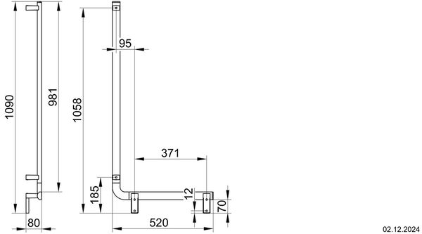 Winkelgriff Keuco Collection Axess Silbereloxiert image number 1