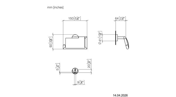 Papierhalter Dornbracht Meta Dark brass geb&uuml;rstet image number 1