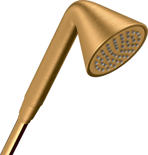 Douche &agrave; main Axor Front 1-Jet Ecosmart Brushed gold optic