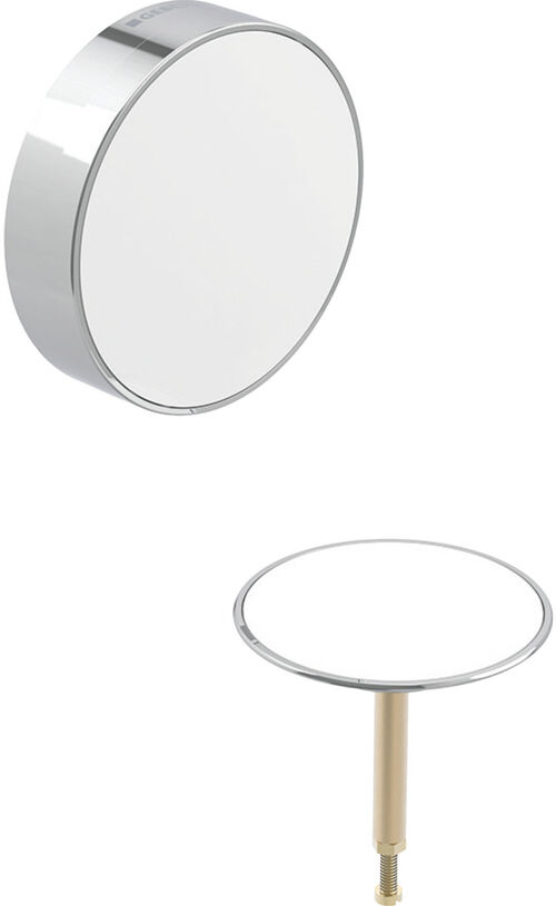 Ab- und &Uuml;berlaufset Geberit Split Weiss Designring: hochglanz-verchromt