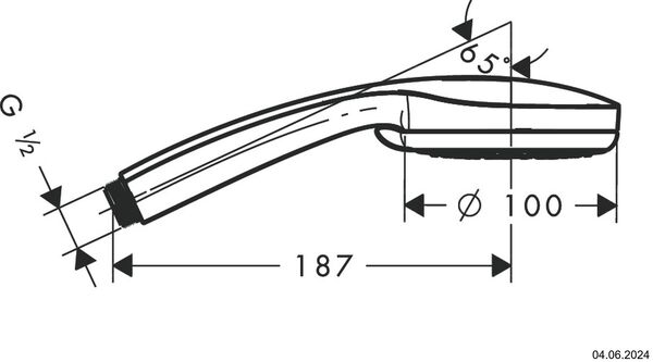 Douche &agrave; main Hansgrohe Croma 100 Vario Ecosmart Chrom&eacute; image number 1