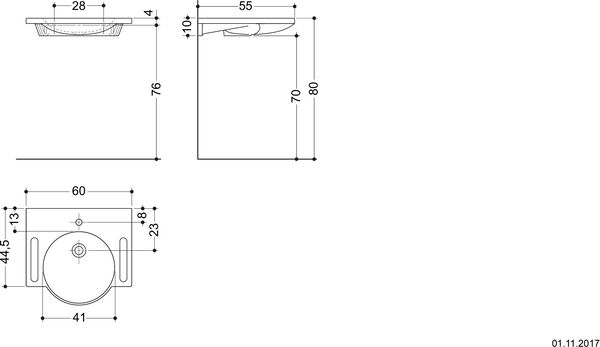 Waschtisch Hewi Weiss image number 1