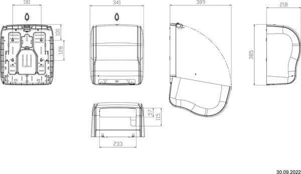 Handtuchrollenspender Pura Premium Weiss matt image number 1