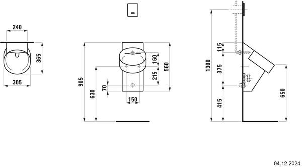 Urinoir Laufen Val rimless Weiss matt image number 1
