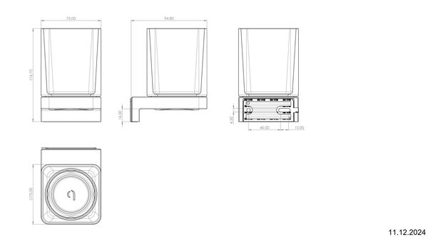 Glashalter Alterna direta Verchromt image number 3