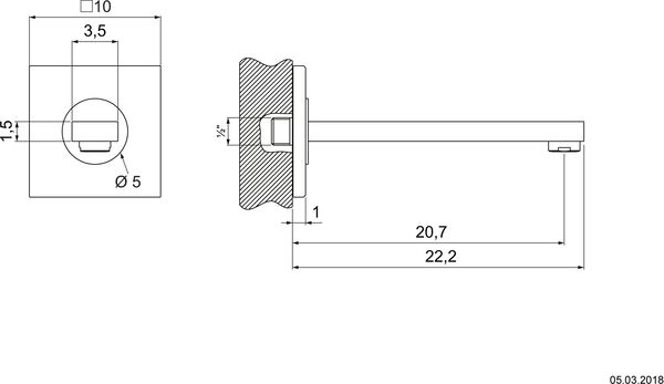 Auslauf Alterna pi&ugrave; &frac12;" Verchromt image number 1