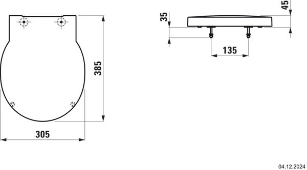 Urinoirdeckel Laufen Val Weiss matt image number 1