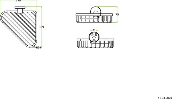 Drahtseifenhalter Alterna rondo-Eck Verchromt image number 1