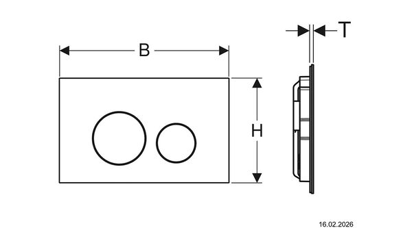 Bet&auml;tigungsplatte Geberit Sigma40 round Schwarzchrom Easy-to-clean-beschichtet image number 1