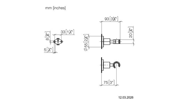 Brausehalter Dornbracht Platin image number 1