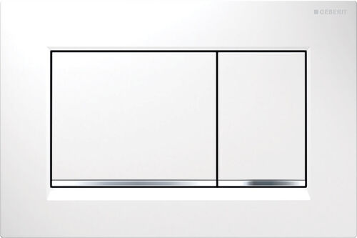 Bet&auml;tigungsplatte Geberit Sigma20 square Weiss/Glanz/Weiss