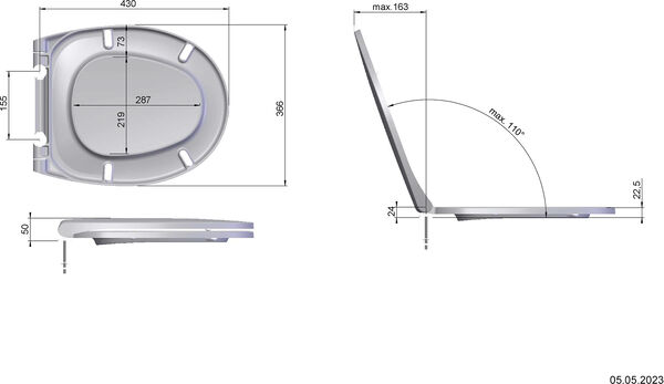 Klosettsitz JohnSales Silea Bermudablau image number 1