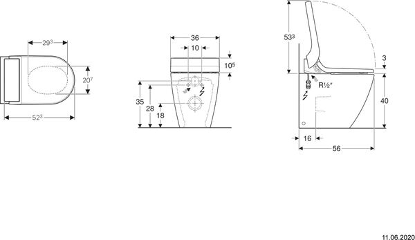 Dusch-WC Geberit AquaClean Tuma Comfort Weiss image number 1