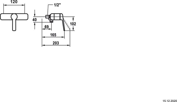 Duschenmischer KWC Domo 6.0 Verchromt image number 1
