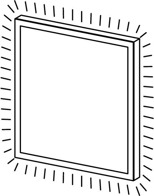 Specchio con illuminazione Alterna sanna LED Alluminio anodizzato