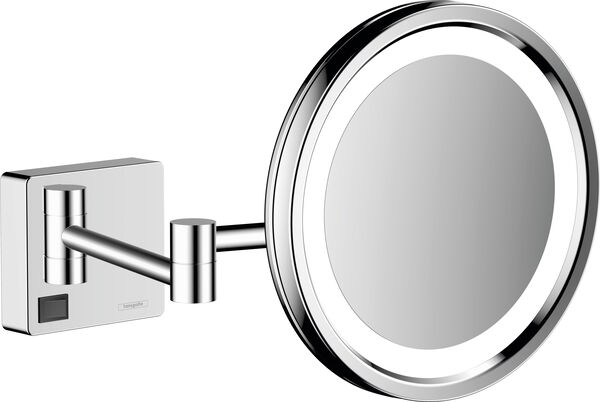 Specchio per cosmetica Hansgrohe AddStoris, &Oslash; 16 cm, montaggio a parete, metallo, braccio image number 0