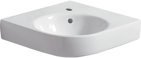 Eckwandbecken Geberit Renova Compact 69.5 x 61.5 cm Weiss image number 0