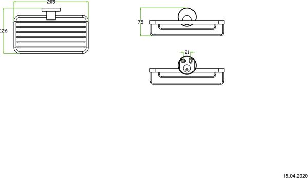 Porte-savon &agrave; barettes Alterna rondo Chrom&eacute; image number 1