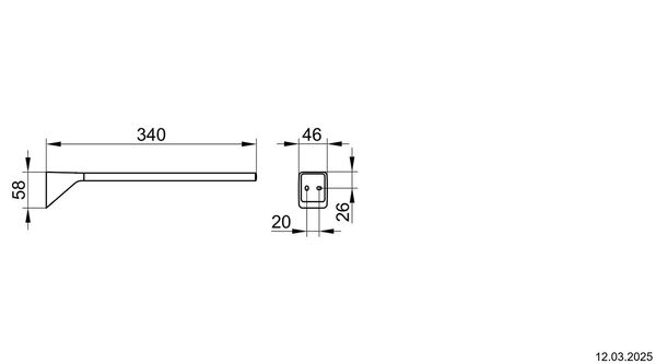 Handtuchhalter Keuco Aveno Schwarz matt image number 1
