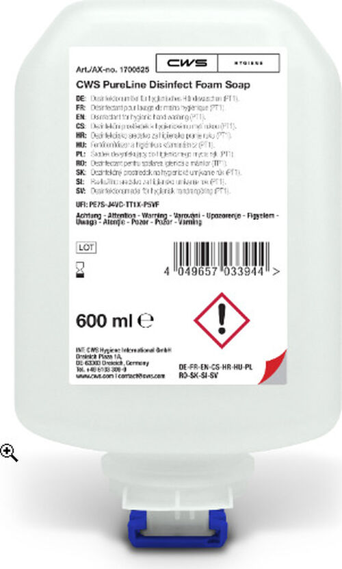 Handseife CWS PureLine Disinfect Foam, 600 ml