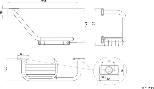 Haltegriff Bodenschatz Chic 22 Verchromt image number 1