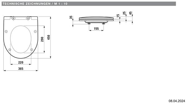 Si&egrave;ge de WC Laufen Moderna S Blanc image number 1