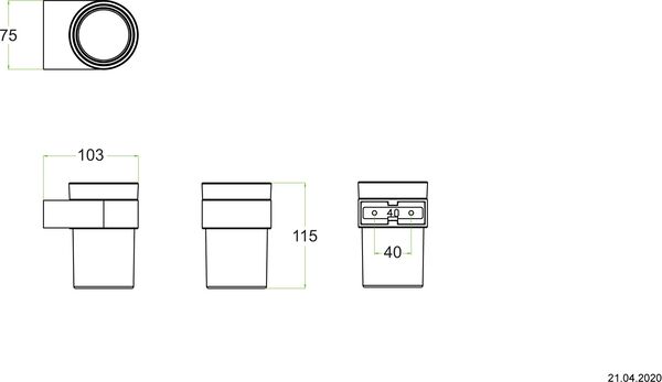 Glashalter Alterna one Verchromt image number 1