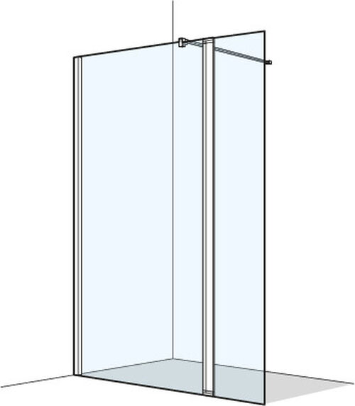 Cloison lat&eacute;rale &agrave; pose libre Koralle S400 Plus Couleur d'argent Verre clair